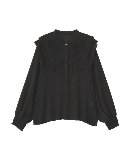 YECCA VECCA（イェッカヴェッカ）の「ラッフルレースブラウス（シャツ/ブラウス・レディース・ミント/ストライプ/ブラック・FREE）」の20枚目の写真