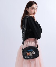 mmts（マミタス）の「【別注】tamaoworld / 猫刺繍 ミニショルダーバッグ 猫モチーフ エンブロイダリー ミニバッグ ねこモチーフ 旅行 推し活（ショルダーバッグ）」