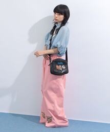 mmts（マミタス）の「【別注】tamaoworld / 猫刺繍 ミニショルダーバッグ 猫モチーフ エンブロイダリー ミニバッグ ねこモチーフ 旅行 推し活（ショルダーバッグ）」