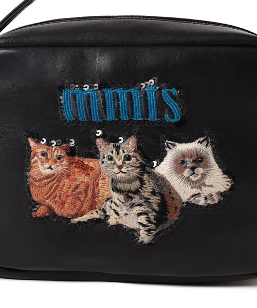mmts(マミタス)の「【別注】tamaoworld / 猫刺繍 ミニショルダーバッグ 猫モチーフ エンブロイダリー ミニバッグ ねこモチーフ 旅行 推し活(ショルダーバッグ・レディース・ブラック・ONE SIZE)」の12枚目の写真