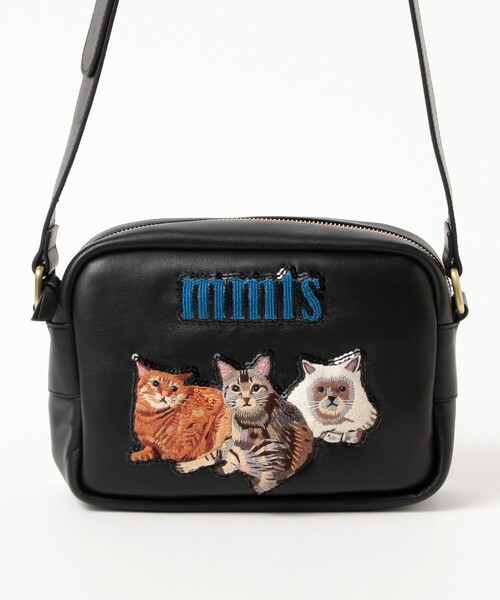 mmts(マミタス)の「【別注】tamaoworld / 猫刺繍 ミニショルダーバッグ 猫モチーフ エンブロイダリー ミニバッグ ねこモチーフ 旅行 推し活(ショルダーバッグ・レディース・ブラック・ONE SIZE)」の3枚目の写真