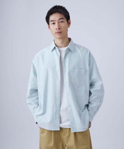 B.C STOCK（ベーセーストック）の「アソートオーバーシャツ（シャツ/ブラウス・メンズ・ホワイト×ホワイト/ダークブルー/ネイビー/レッド/グリーン/ホワイト/グリーン系その他/ブルー/ライトブルー・FREE）」の4枚目の写真