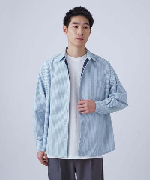 B.C STOCK（ベーセーストック）の「アソートオーバーシャツ（シャツ/ブラウス・メンズ・ホワイト×ホワイト/ダークブルー/ネイビー/レッド/グリーン/ホワイト/グリーン系その他/ブルー/ライトブルー・FREE）」の7枚目の写真