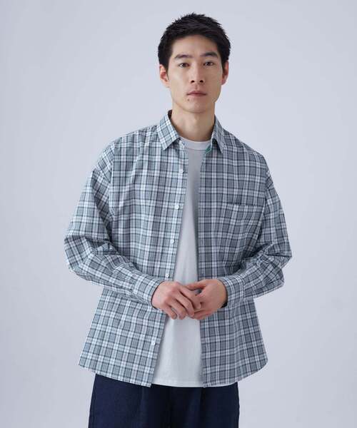 B.C STOCK（ベーセーストック）の「アソートオーバーシャツ（シャツ/ブラウス・メンズ・ホワイト×ホワイト/ダークブルー/ネイビー/レッド/グリーン/ホワイト/グリーン系その他/ブルー/ライトブルー・FREE）」の3枚目の写真