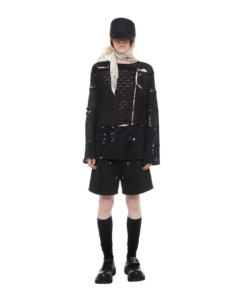 DAIRIKU(ダイリク)の「Benjamin Button Patch-Work Knit(ニット/セーター・メンズ・ブラック/アイボリー・L/M)」の9枚目の写真