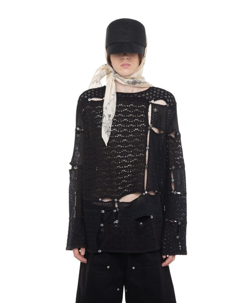 DAIRIKU(ダイリク)の「Benjamin Button Patch-Work Knit(ニット/セーター・メンズ・ブラック/アイボリー・L/M)」の10枚目の写真