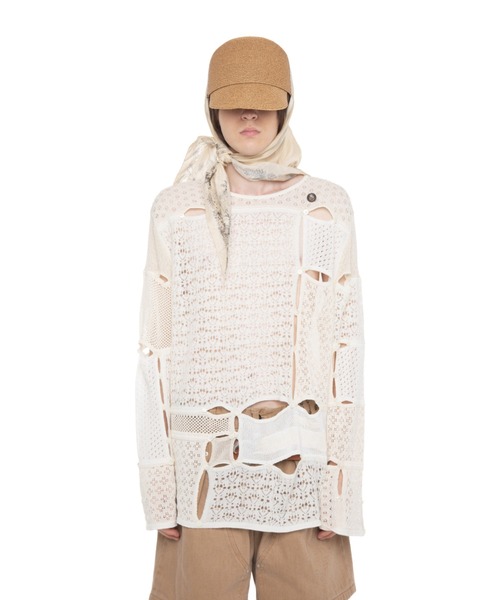 DAIRIKU(ダイリク)の「Benjamin Button Patch-Work Knit(ニット/セーター・メンズ・ブラック/アイボリー・L/M)」の13枚目の写真