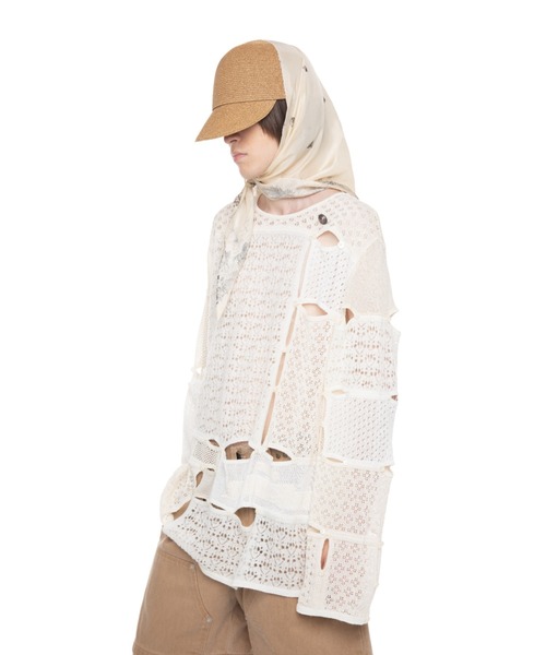 DAIRIKU(ダイリク)の「Benjamin Button Patch-Work Knit(ニット/セーター・メンズ・ブラック/アイボリー・L/M)」の14枚目の写真