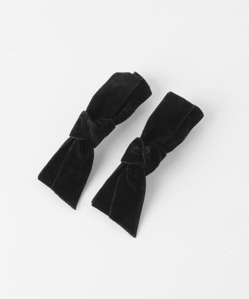 URBAN RESEARCH ROSSO WOMEN（アーバンリサーチ　ロッソ）の「kaene　ベロアバレッタ（バレッタ/ヘアクリップ・レディース・ブラック・FREE）」の2枚目の写真