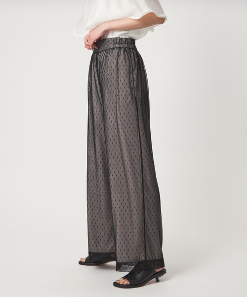 EMMEL REFINES（エメルリファインズ）の「＜EMMEL REFINES＞EM ドットチュール レイヤー パンツ（その他パンツ・レディース・オフホワイト/ブラック・S/M）」の6枚目の写真