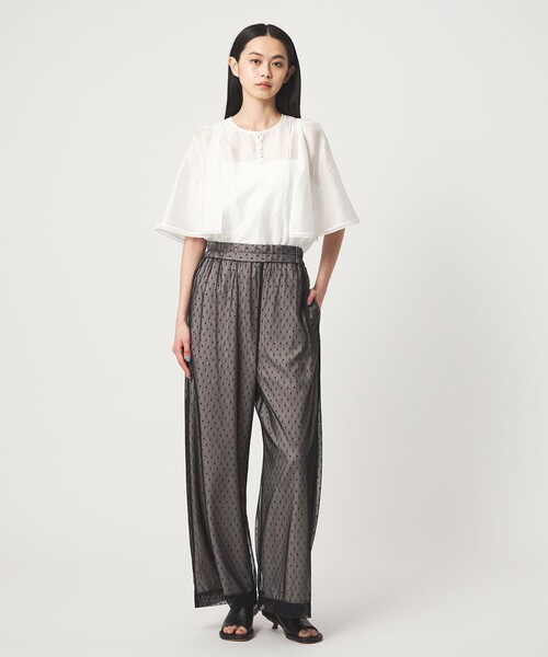 EMMEL REFINES（エメルリファインズ）の「＜EMMEL REFINES＞EM ドットチュール レイヤー パンツ（その他パンツ・レディース・オフホワイト/ブラック・S/M）」の8枚目の写真