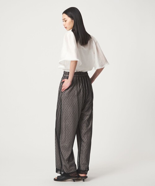 EMMEL REFINES（エメルリファインズ）の「＜EMMEL REFINES＞EM ドットチュール レイヤー パンツ（その他パンツ・レディース・オフホワイト/ブラック・S/M）」の9枚目の写真