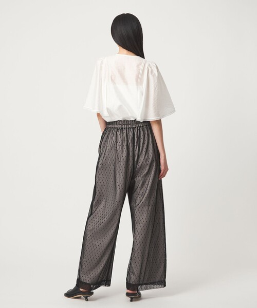 EMMEL REFINES（エメルリファインズ）の「＜EMMEL REFINES＞EM ドットチュール レイヤー パンツ（その他パンツ・レディース・オフホワイト/ブラック・S/M）」の10枚目の写真
