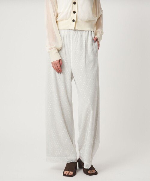 EMMEL REFINES（エメルリファインズ）の「＜EMMEL REFINES＞EM ドットチュール レイヤー パンツ（その他パンツ・レディース・オフホワイト/ブラック・S/M）」の11枚目の写真