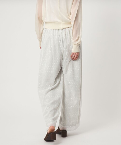 EMMEL REFINES（エメルリファインズ）の「＜EMMEL REFINES＞EM ドットチュール レイヤー パンツ（その他パンツ・レディース・オフホワイト/ブラック・S/M）」の12枚目の写真