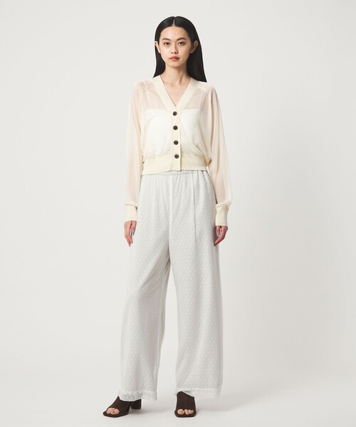 EMMEL REFINES（エメルリファインズ）の「＜EMMEL REFINES＞EM ドットチュール レイヤー パンツ（その他パンツ・レディース・オフホワイト/ブラック・S/M）」の3枚目の写真