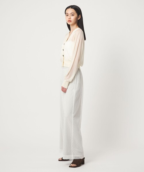 EMMEL REFINES（エメルリファインズ）の「＜EMMEL REFINES＞EM ドットチュール レイヤー パンツ（その他パンツ・レディース・オフホワイト/ブラック・S/M）」の4枚目の写真