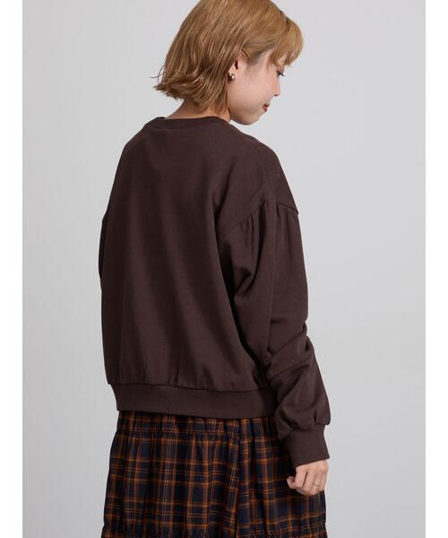 Samansa Mos2(サマンサ モスモス)の「裏毛CAT柄パーツレース付スウェット(Tシャツ/カットソー・レディース・ミント/グレー/オフホワイト/ブラウン/ブルー/チャコールグレー・F)」の15枚目の写真