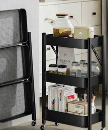 Mignonjour（ミニョンジュール）の「FReePLACe/折りたたみ式3段ラック X12786（収納グッズ）」