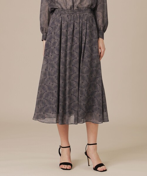 MACKINTOSH LONDON(マッキントッシュ ロンドン)の「ドローイングバスケットスカート(スカート・レディース・ネイビー/ベージュ・36/38)」の1枚目の写真