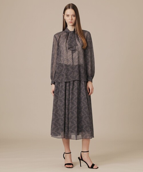 MACKINTOSH LONDON(マッキントッシュ ロンドン)の「ドローイングバスケットスカート(スカート・レディース・ネイビー/ベージュ・36/38)」の3枚目の写真