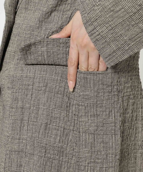 BABYLONE（バビロン）の「クレープリネンジャケット（テーラードジャケット・レディース・ブラック・フリー）」の10枚目の写真