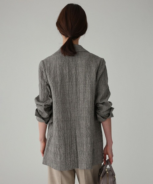 BABYLONE（バビロン）の「クレープリネンジャケット（テーラードジャケット・レディース・ブラック・フリー）」の21枚目の写真