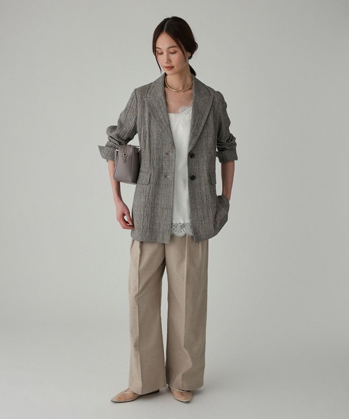 BABYLONE（バビロン）の「クレープリネンジャケット（テーラードジャケット・レディース・ブラック・フリー）」の22枚目の写真