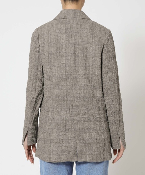 BABYLONE（バビロン）の「クレープリネンジャケット（テーラードジャケット・レディース・ブラック・フリー）」の4枚目の写真