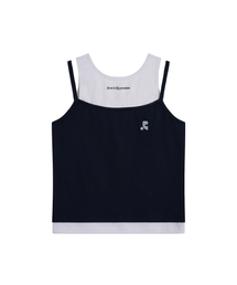 LAYERED SLEEVELESS - NAVY