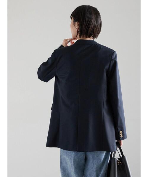 Te chichi（テチチ）の「ノーカラーダブルブレストジャケット（ノーカラージャケット・レディース・ベージュ/ネイビー・F）」の17枚目の写真