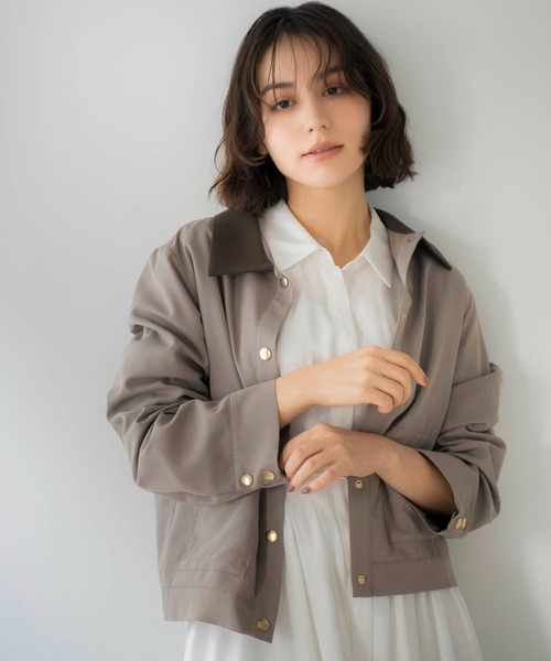 NOELA（ノエラ）の「アウトポケットブルゾン（ブルゾン・レディース・ベージュ/モカ・S/M）」の2枚目の写真