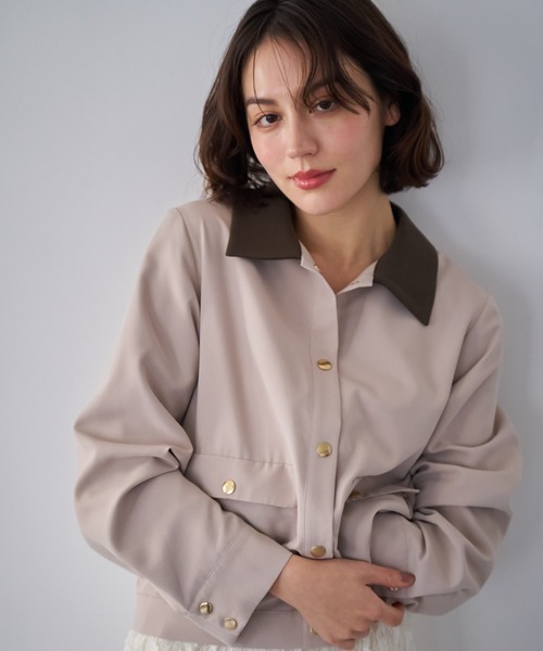 NOELA（ノエラ）の「アウトポケットブルゾン（ブルゾン・レディース・ベージュ/モカ・S/M）」の6枚目の写真