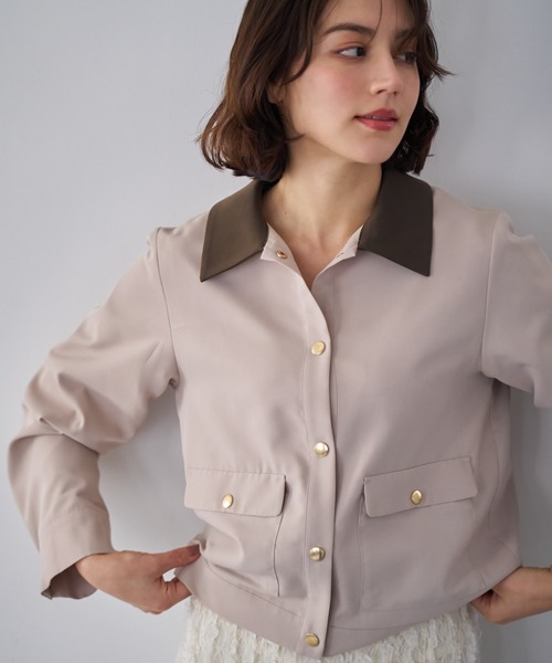 NOELA（ノエラ）の「アウトポケットブルゾン（ブルゾン・レディース・ベージュ/モカ・S/M）」の7枚目の写真