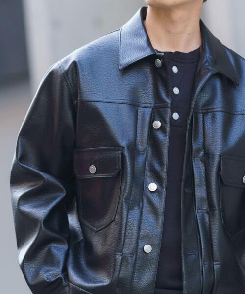 ITEMS URBANRESEARCH（アイテムズ アーバンリサーチ）の「F.L.トラッカージャケット（ブルゾン・メンズ・ブラック・MEDIUM/LARGE）」の2枚目の写真