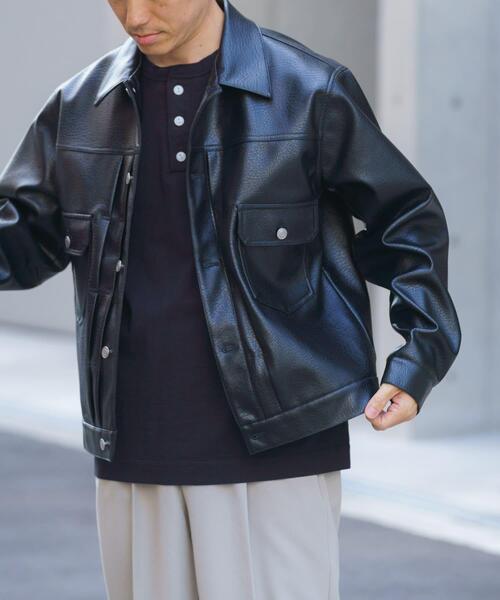 ITEMS URBANRESEARCH（アイテムズ アーバンリサーチ）の「F.L.トラッカージャケット（ブルゾン・メンズ・ブラック・MEDIUM/LARGE）」の5枚目の写真
