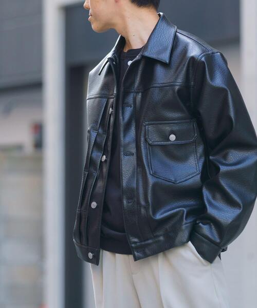 ITEMS URBANRESEARCH（アイテムズ アーバンリサーチ）の「F.L.トラッカージャケット（ブルゾン・メンズ・ブラック・MEDIUM/LARGE）」の6枚目の写真