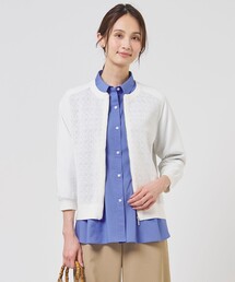 J.PRESS（ジェイプレス）の「【季節の変わり目に】Lace Jacquard ニット ブルゾン（ブルゾン）」