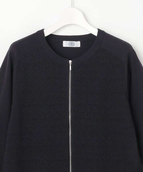 J.PRESS(ジェイプレス)の「【季節の変わり目に】Lace Jacquard ニット ブルゾン(ブルゾン・レディース・ネイビー系/ホワイト系/ブラウン系・T15/T13)」の13枚目の写真