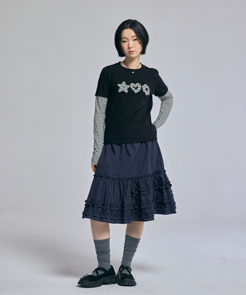 AWESOME STUDIO(オーサムスタジオ)の「ストライプレイヤードTシャツブラック(Tシャツ/カットソー・レディース・ブラック・FREE)」の8枚目の写真