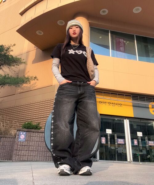 AWESOME STUDIO(オーサムスタジオ)の「ストライプレイヤードTシャツブラック(Tシャツ/カットソー・レディース・ブラック・FREE)」の12枚目の写真