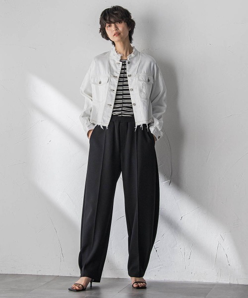 MAYSON GREY(メイソングレイ)の「デニムショートジャケット≪洗濯機で洗える≫(ダウンジャケット/コート・レディース・ブルー/ホワイト・M)」の14枚目の写真