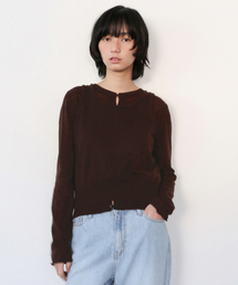 LEVAR（レバー）の「Layered Knit Cardigan Set - Espresso Brown（ニット/セーター）」