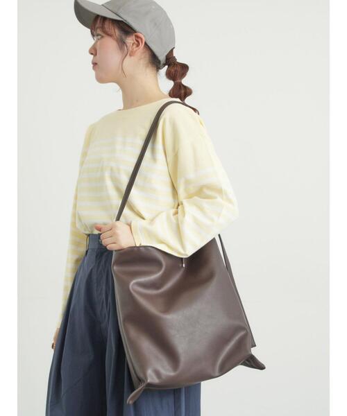 Samansa Mos2（サマンサ モスモス）の「ビッグショルダーバッグ（ハンドバッグ・レディース・シルバー/グレー系その他/ブラック/ダークブラウン・F）」の3枚目の写真