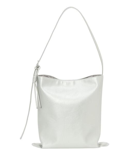 Samansa Mos2（サマンサ モスモス）の「ビッグショルダーバッグ（ハンドバッグ・レディース・シルバー/グレー系その他/ブラック/ダークブラウン・F）」の4枚目の写真