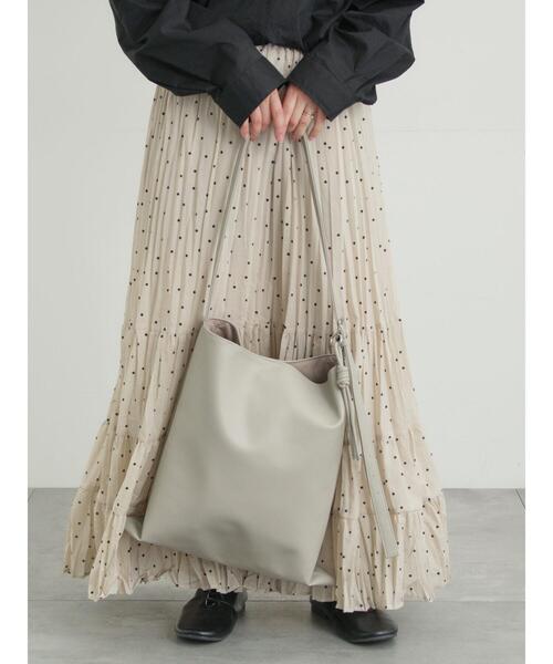 Samansa Mos2（サマンサ モスモス）の「ビッグショルダーバッグ（ハンドバッグ・レディース・シルバー/グレー系その他/ブラック/ダークブラウン・F）」の14枚目の写真