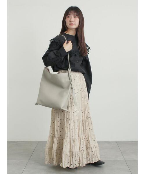 Samansa Mos2（サマンサ モスモス）の「ビッグショルダーバッグ（ハンドバッグ・レディース・シルバー/グレー系その他/ブラック/ダークブラウン・F）」の16枚目の写真