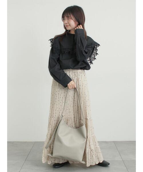 Samansa Mos2（サマンサ モスモス）の「ビッグショルダーバッグ（ハンドバッグ・レディース・シルバー/グレー系その他/ブラック/ダークブラウン・F）」の19枚目の写真