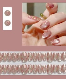 shoppinggo（ショッピングゴー）の「ネイルチップ ショート シンプル ブライダル ネイルアート アートチップ デコチップ（ネイルシール/ネイルチップ）」