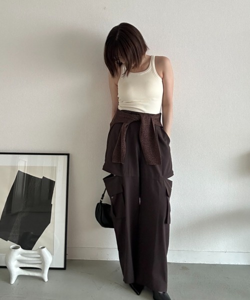 Henon.（ヘノン）の「カップインタンクトップ（タンクトップ・レディース・ホワイト/グレー/ブラック・F）」の22枚目の写真